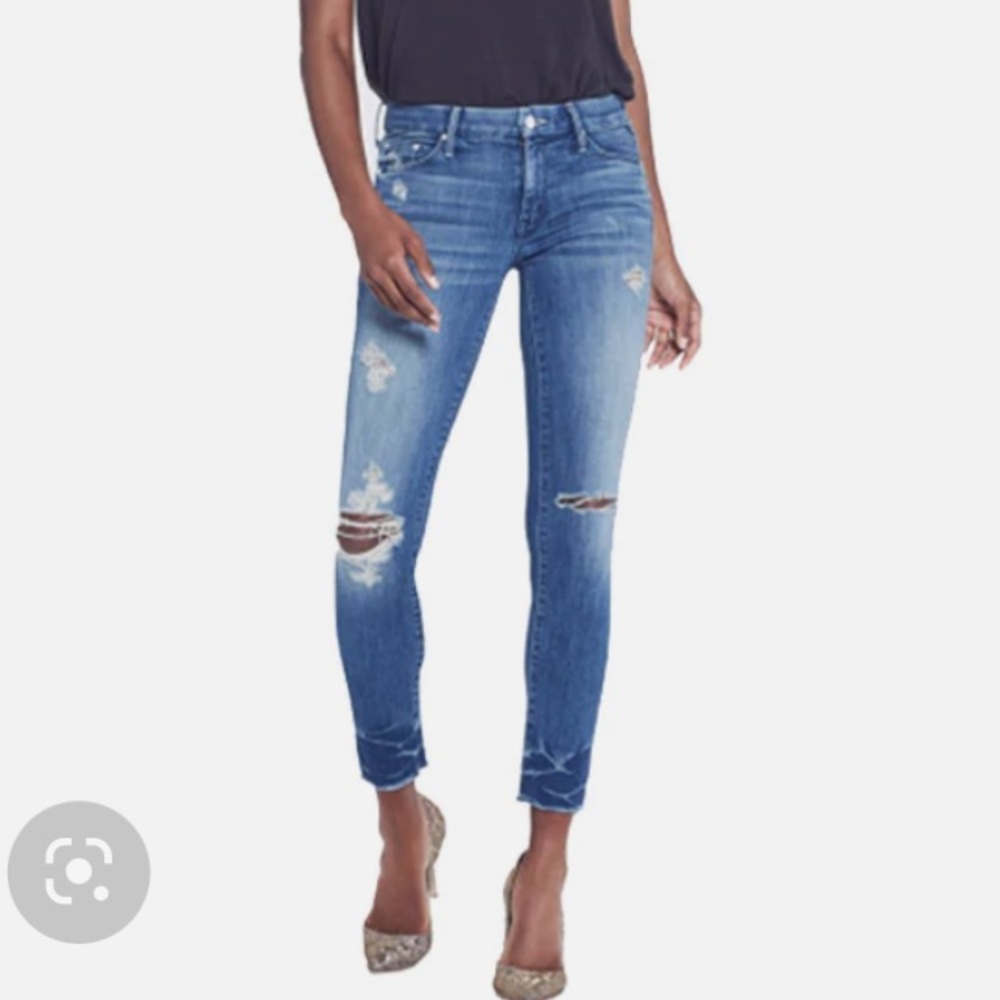 Mother the Looker Ankle Fray in Naughty Intentions